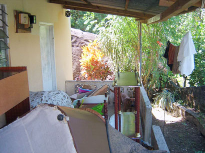 Furniture under the veranda