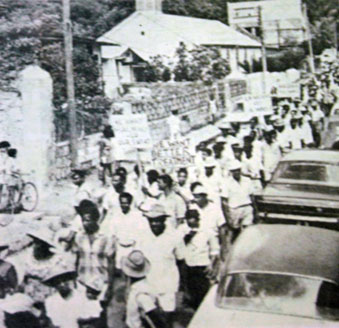 Flase demonstration portrayed by the People