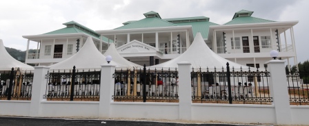 The new National Assembly building on Ile du Port