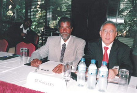 Georges Bibi and Paul Chow at DUA meeting in S.A.