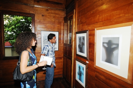 Description: Visitors viewing the exhibition