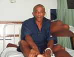 Ricky Robert tortured by prison wardens.