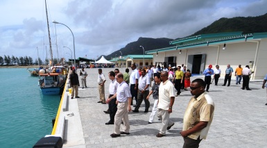 President Michel and his delegation visiting the new port facilities