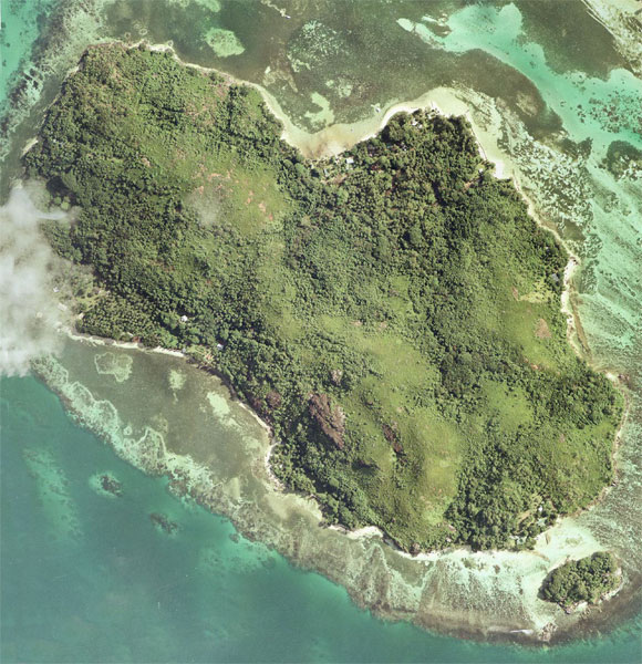 Aerial view of Cerf Island