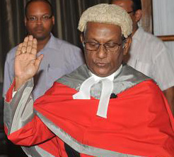 Judge Perera at swearing-in