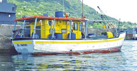 St.Andre, belonging to former Police Chief, Andre Kilindo, seized by the Coastguard with illegal Chinese workers.