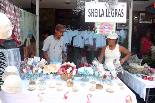 Seller of souvenir at the Senpa fair.