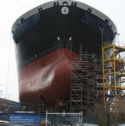 The 5th Seychelles-owned tanker ready for launching.