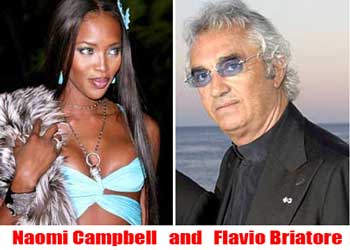 Naomi Campbell and Flavio Briatore