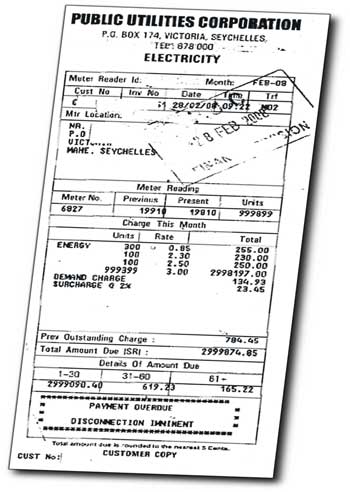 A R21 million PUC elctricity bill.