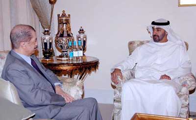 President Michel and Crown Prince Sheik Mohamed Bin Zayed Al Nahyan of Abu Dhabi