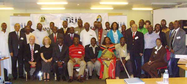 DP Leader Paul Chow with party leaders and members of the Democrat Union of Africa (DUA).